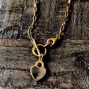 NEW FP x Luna Norte Mother Of Pearl Heart Toggle Necklace